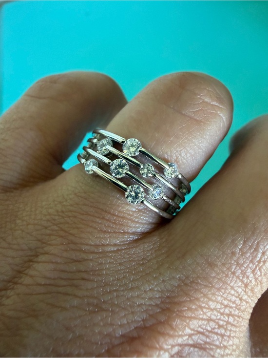 Jewelry - Sterling Silver Multi-Band CZ Ring in Silver